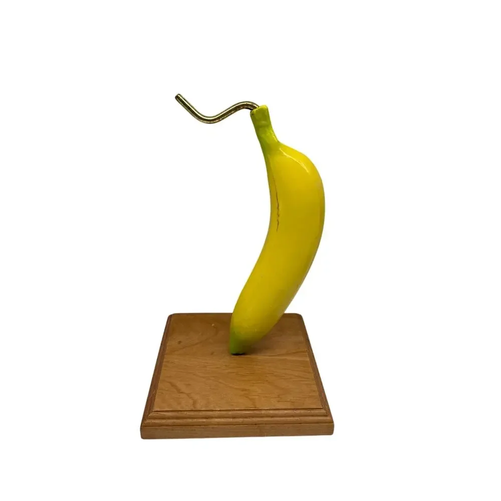 Vintage Levitating Bananas Banana Holder Bazillion Products Wood Base Novelty